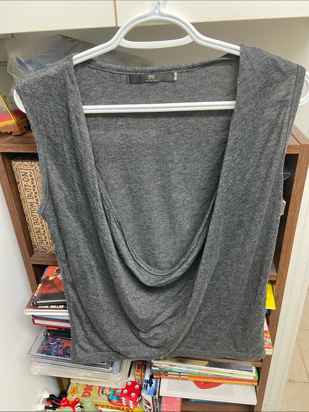 99 Korean Design Gray Layering Piece Top